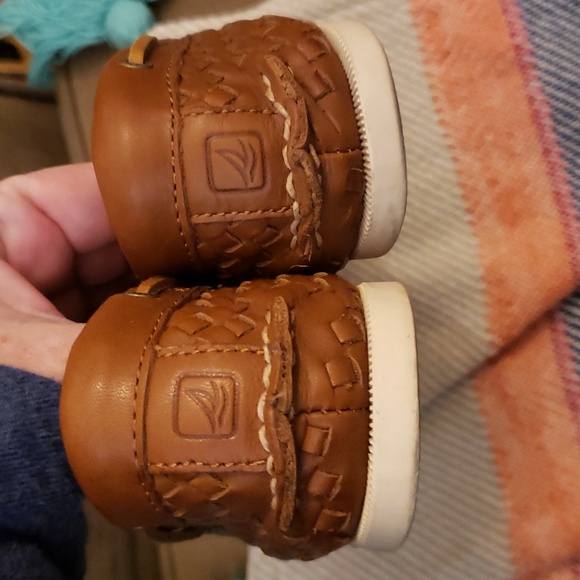 Sperry Women’s Topsiders Braided Woven Leather Loafers Flats Boat Shoe Brown 6.5 - Picture 5 of 9